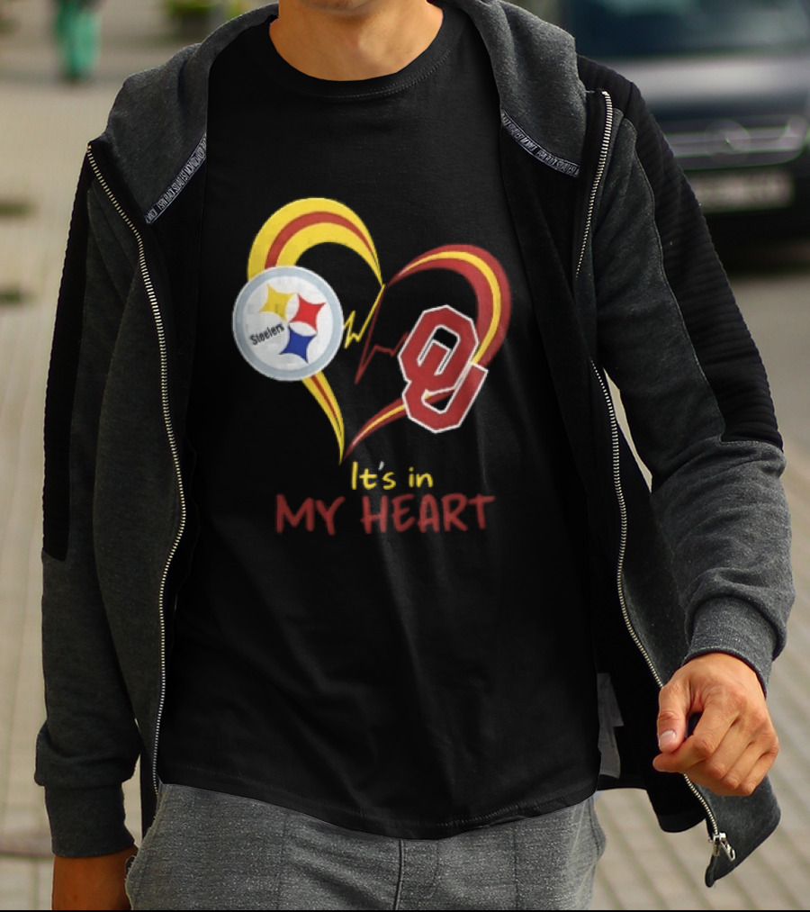 Pittsburgh Steelers Oklahoma Sooners It's In My Heart T-Shirt