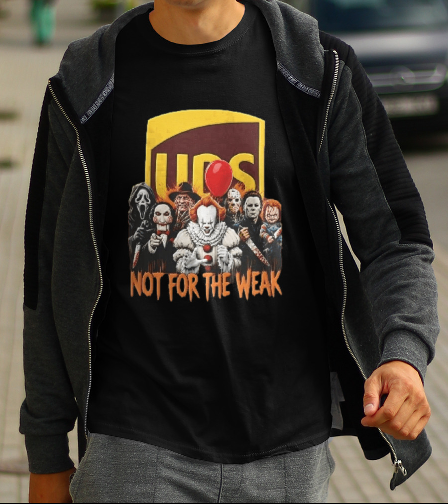 UPS Not For The Weak Pennywise Ghostface Freddy Krueger Michael Myers Jason Voorhees Horror Villains Red Balloon T-Shirt