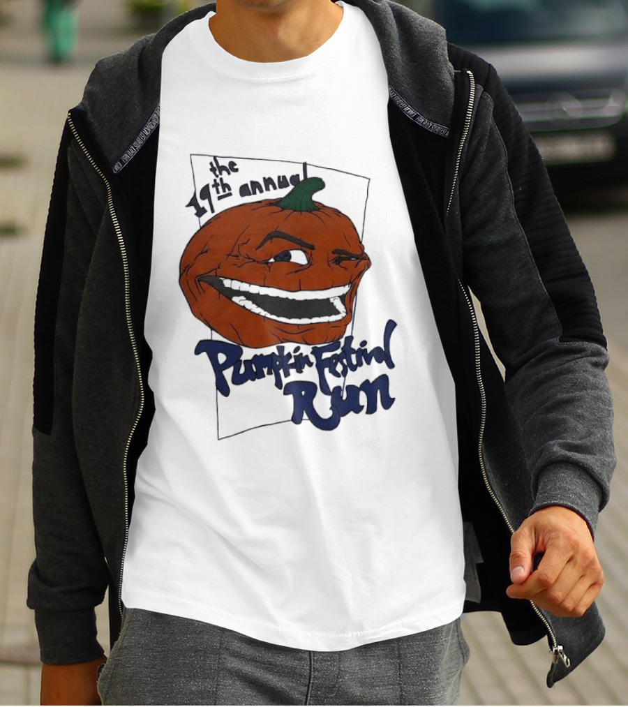 19th Annual The Pumpkin Festival Run Halloween Event Laughing Pumpkin T-Shirt
