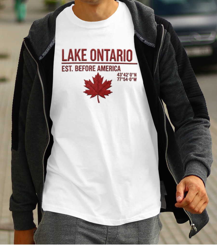Lake Ontario Est Before America Maple Leaf T-Shirt