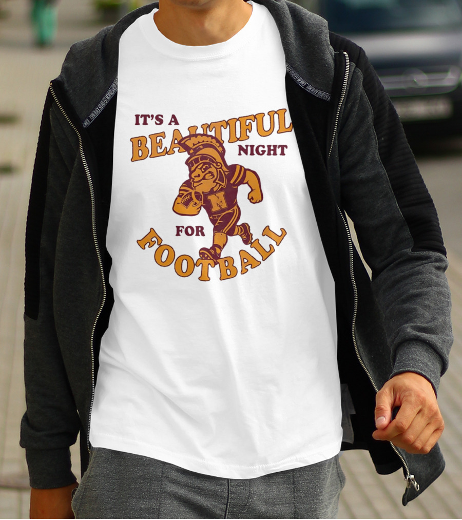 It's A Beautiful Night For Football Trojan Player N T-Shirt
