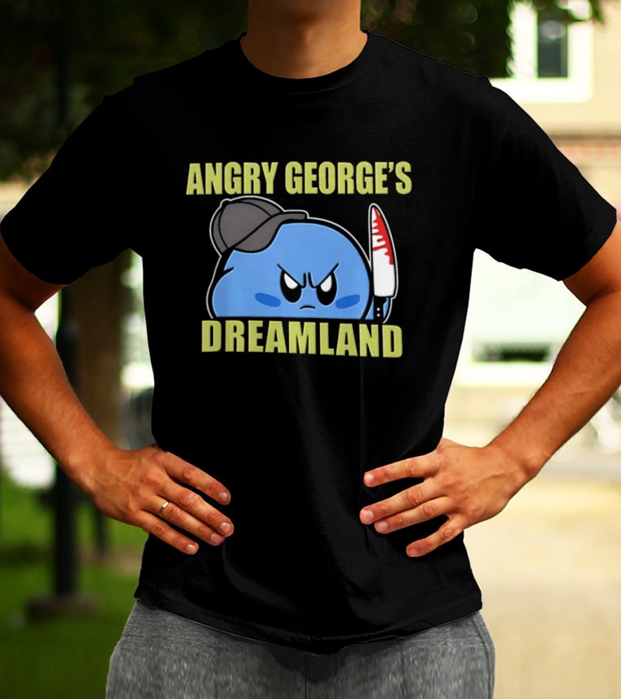 Angry George's Dreamland Kirby With Knife And Hat T-Shirt