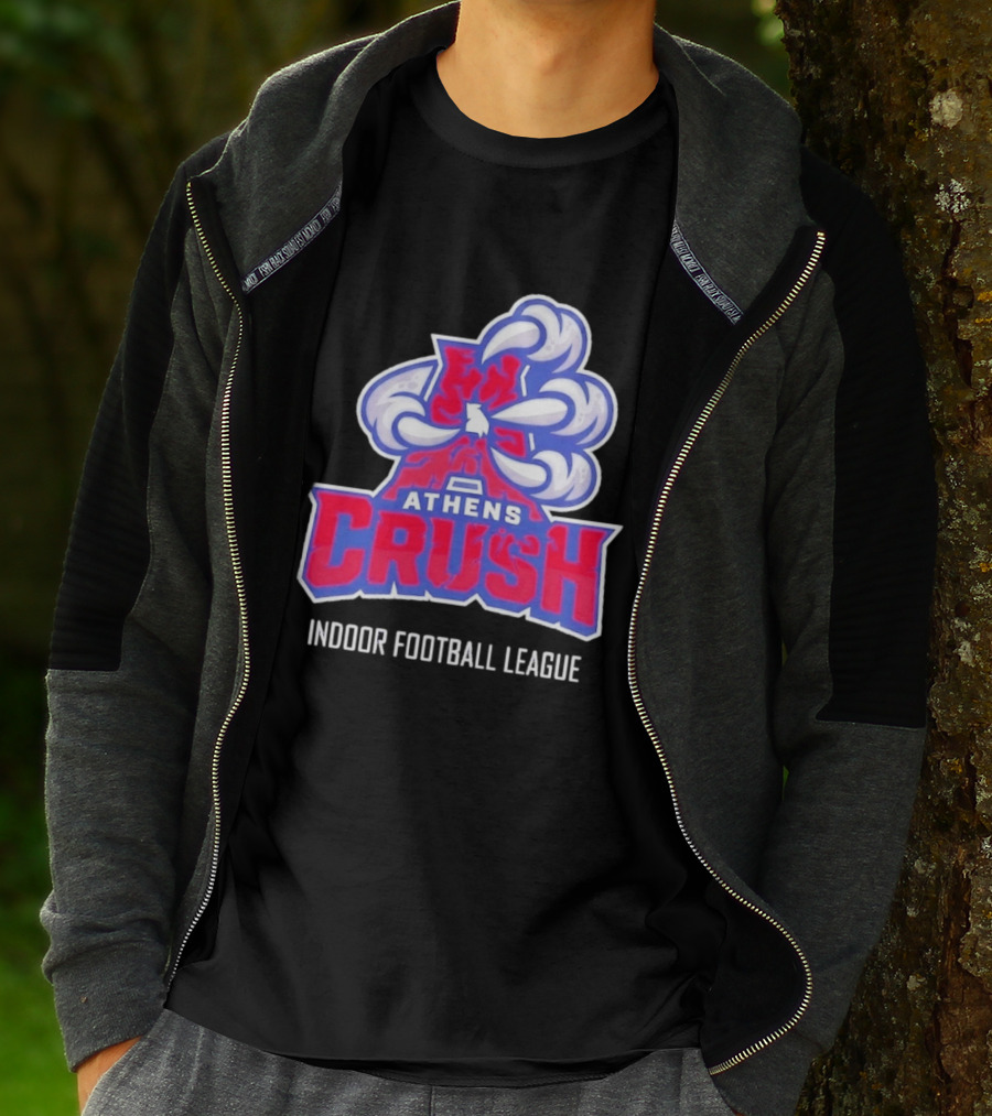 Athens Crush Indoor Football League Team Logo Cloudburst T-Shirt