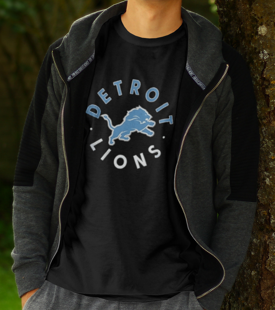 Detroit Lions NFL Team Blue Lion T-Shirt