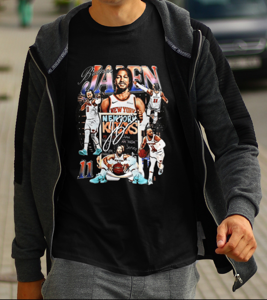 Jalen Brunson New York Knicks 11 NBA King Jersey Fan Art Collection T-Shirt
