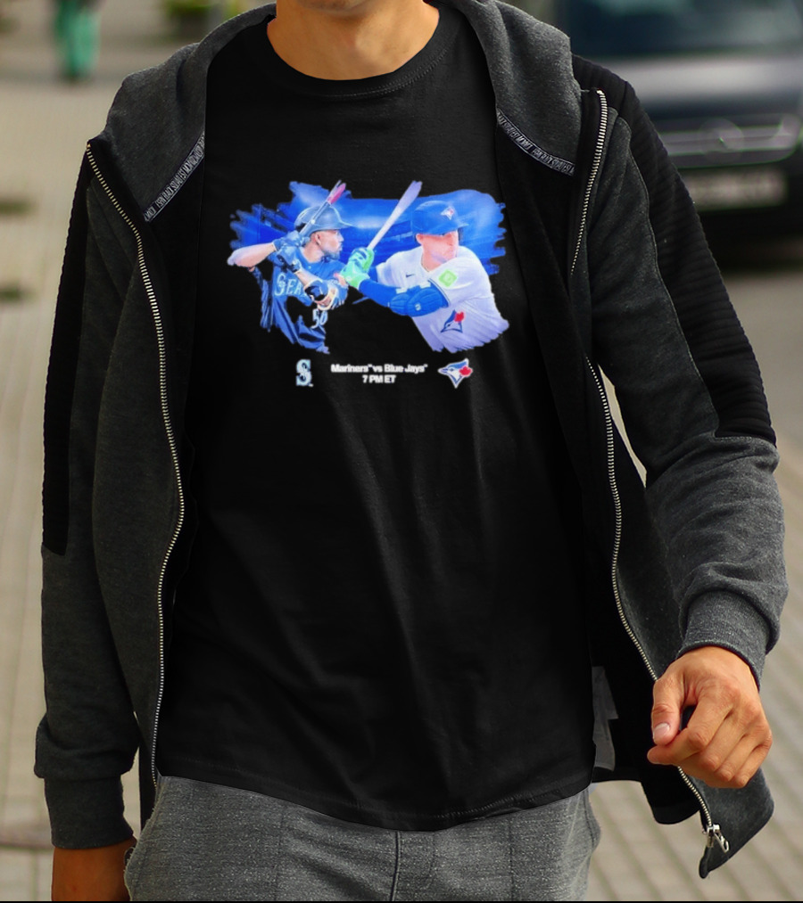 Seattle Mariners Vs Toronto Blue Jays Baseball Showdown Journey T-Shirt