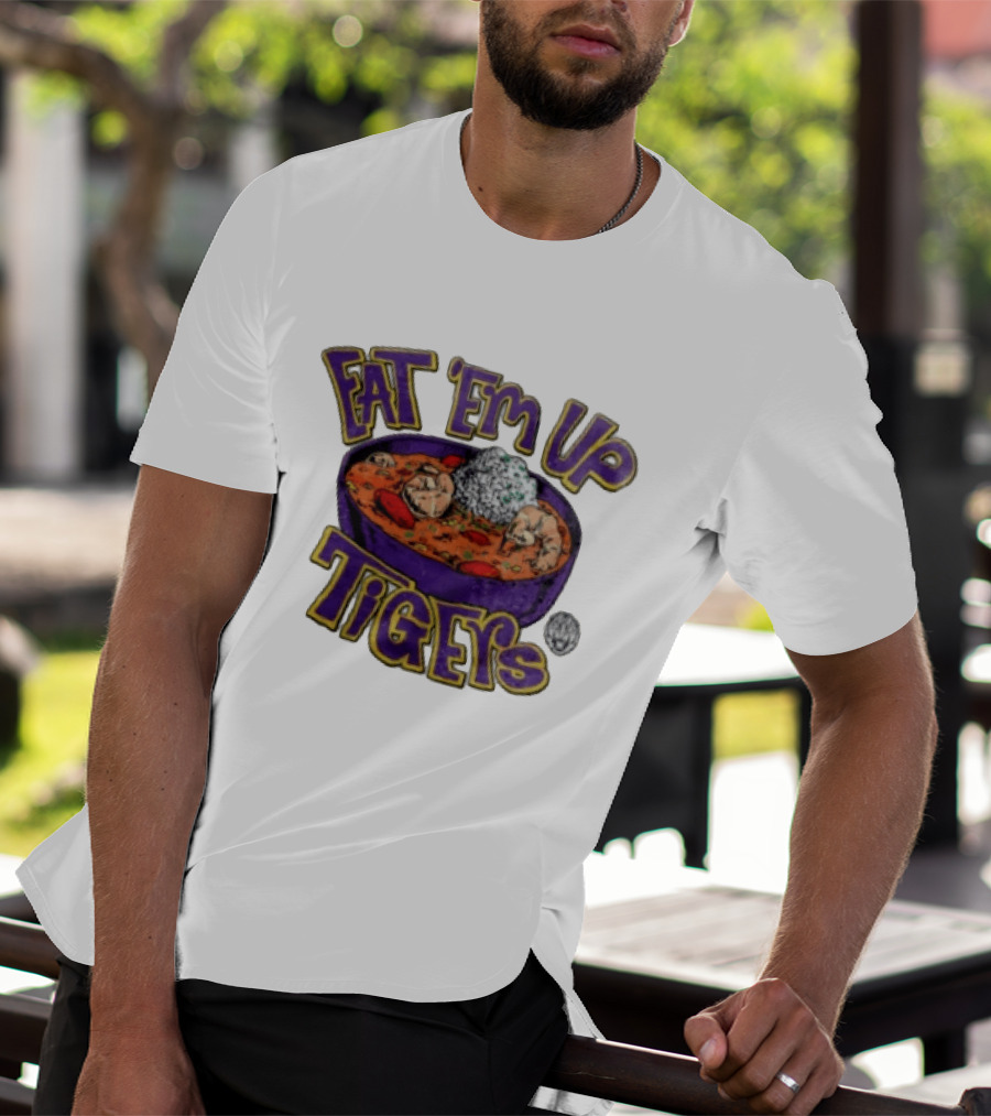 LSU Tigers Eat 'Em Up Jambalaya Purple Bowl Sports T-Shirt