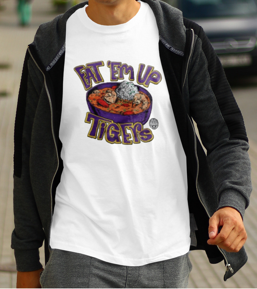 LSU Tigers Eat 'Em Up Jambalaya Purple Bowl Sports T-Shirt