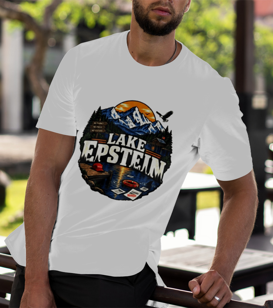 Lake Epstein No Phones No Photos No Visitors Mountain Scene T-Shirt