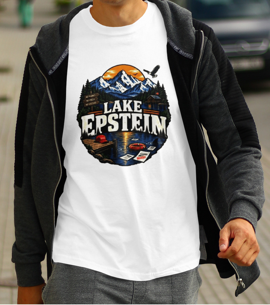 Lake Epstein No Phones No Photos No Visitors Mountain Scene T-Shirt