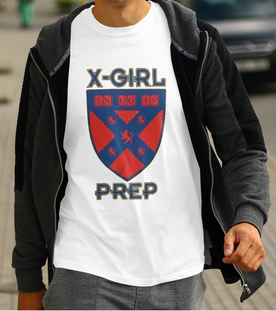 X Girl Prep Snooty Shield Emblem Lions T-Shirt
