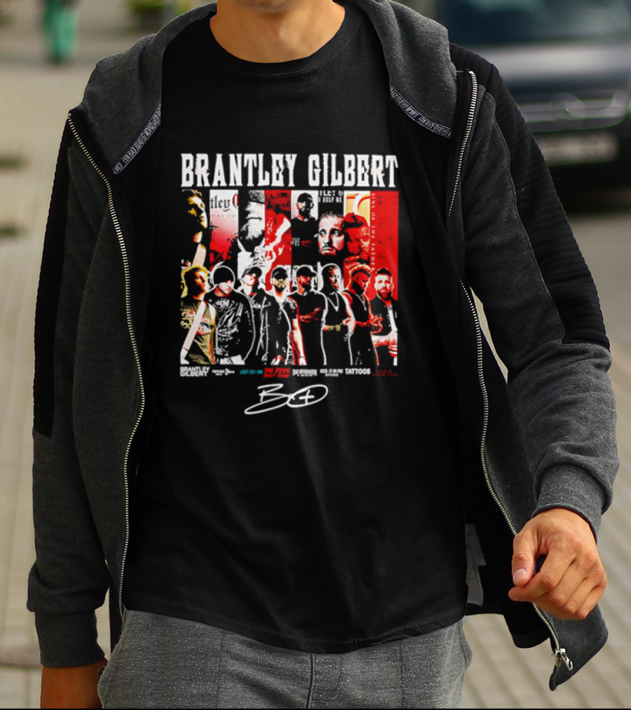 Brantley Gilbert Live Tour Band Sins Of The Father The Devil Don't Sleep Signature T-Shirt