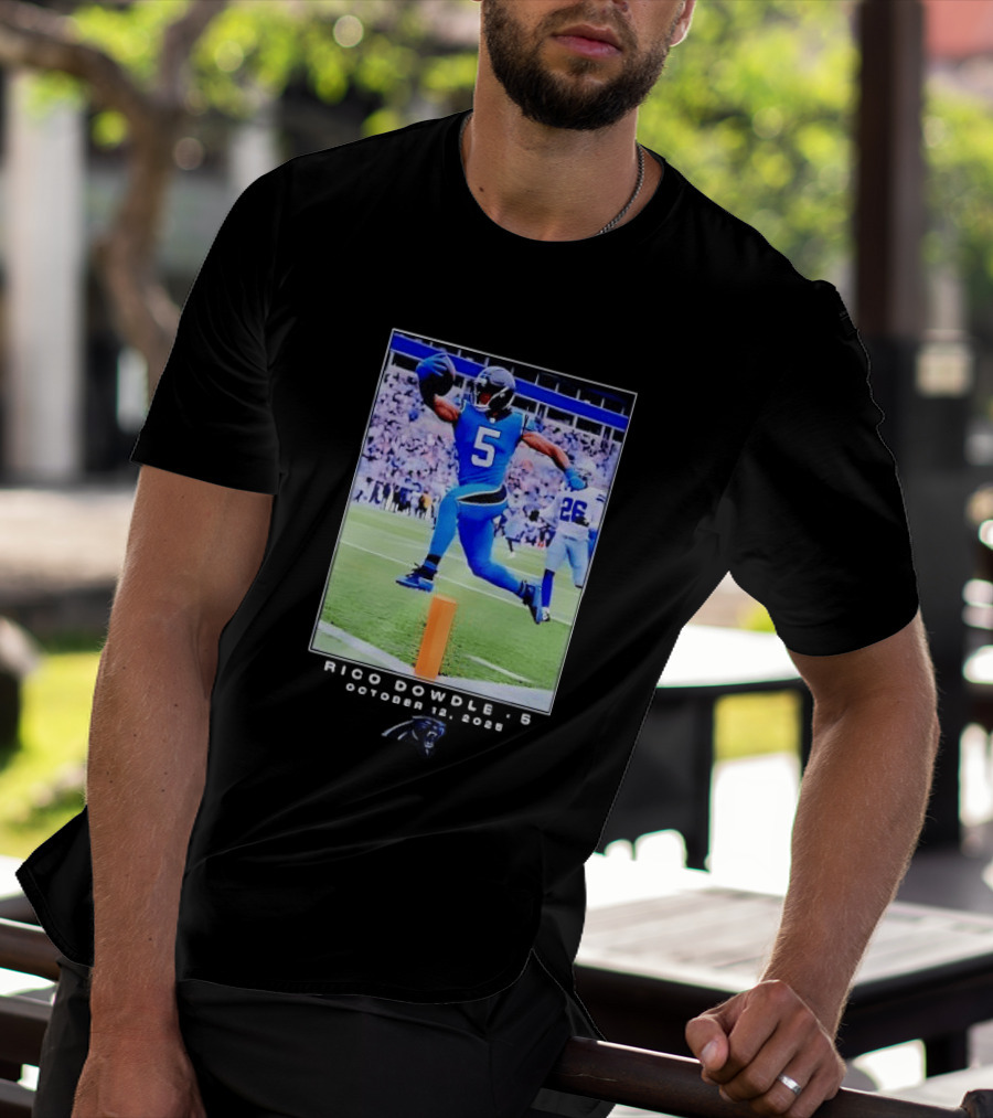 Carolina Panthers Rico Dowdle 5 Touchdown October 12 2025 T-Shirt