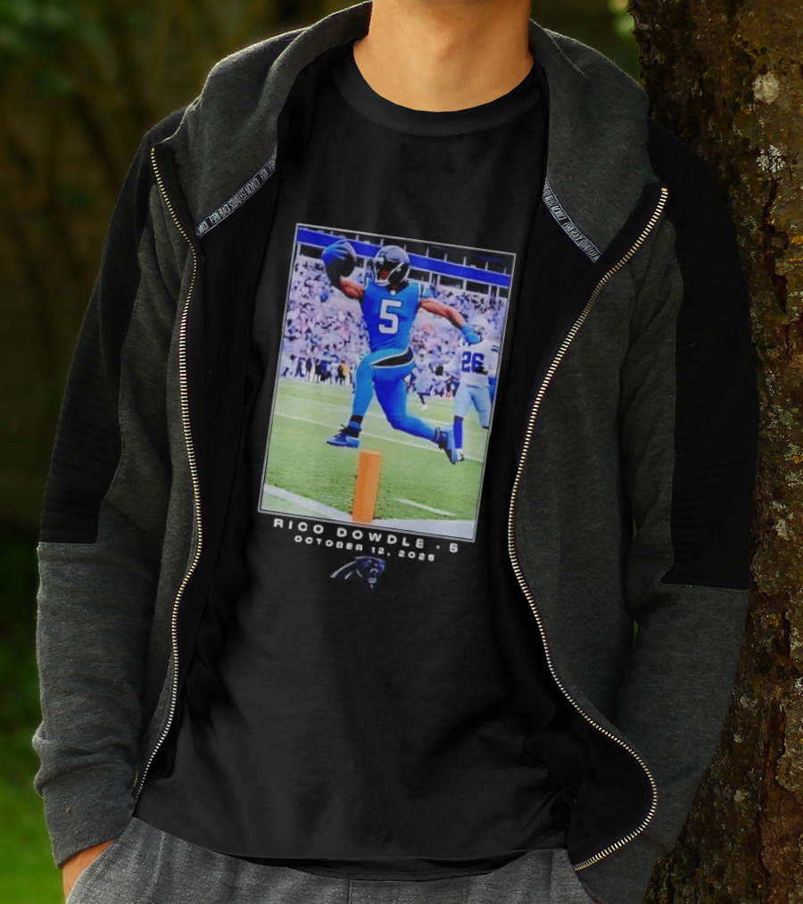 Carolina Panthers Rico Dowdle 5 Touchdown October 12 2025 T-Shirt