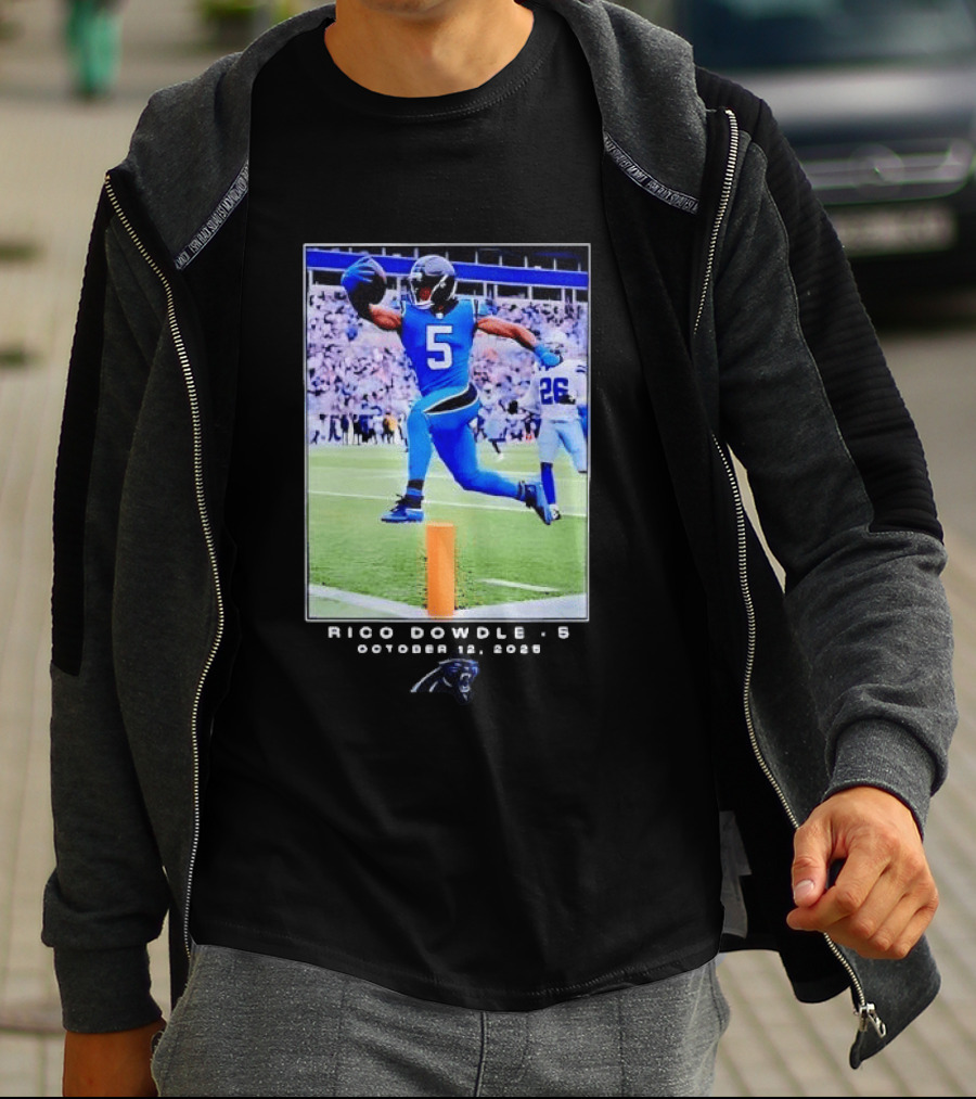 Carolina Panthers Rico Dowdle 5 Touchdown October 12 2025 T-Shirt