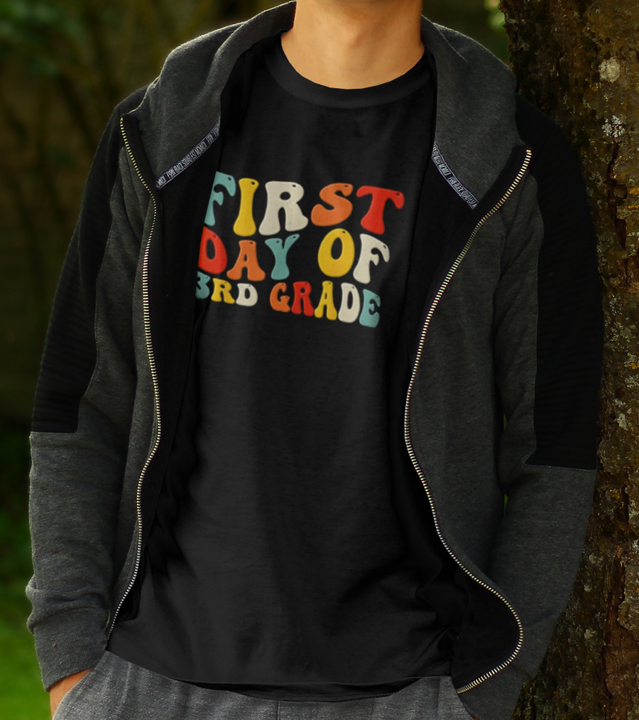 Groovy Colorful First Day Of 3rd Grade T-Shirt