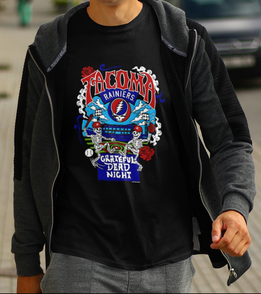 Tacoma Rainiers Grateful Dead Night 2026 Baseball Skulls Stadium T-Shirt