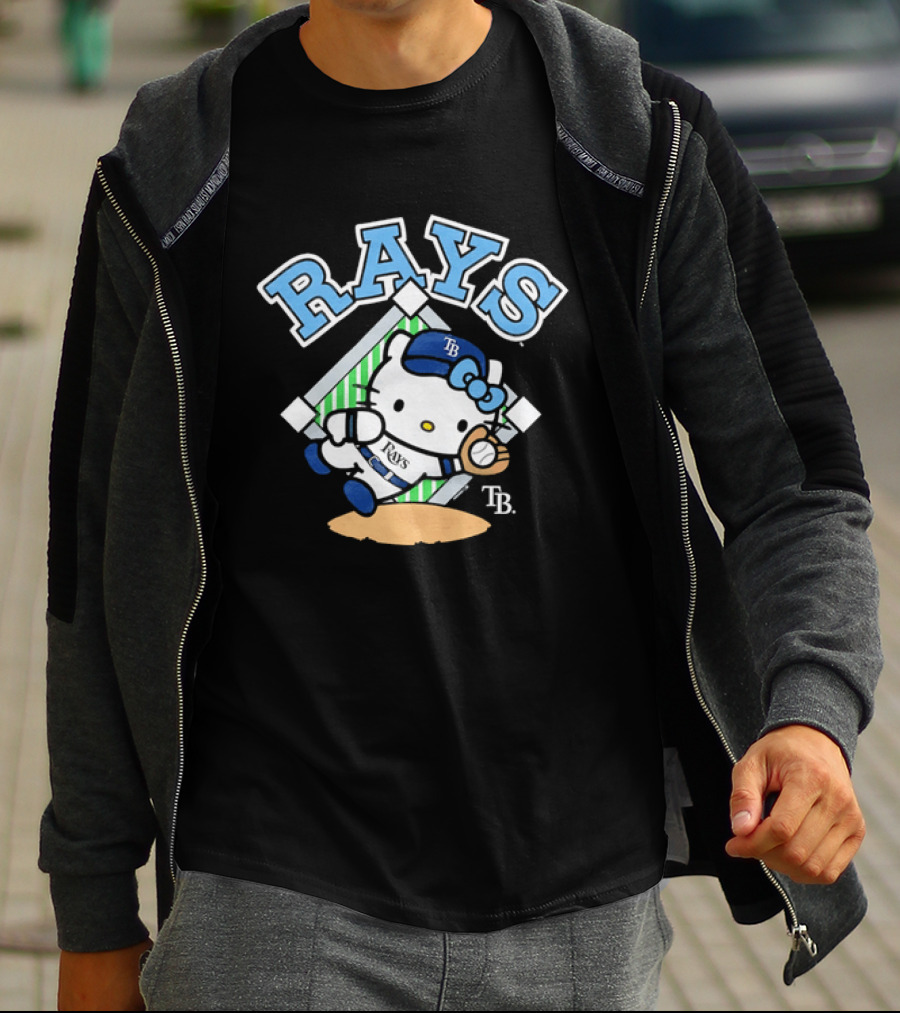 TB Hello Kitty Tampa Bay Rays Baseball Fielding T-Shirt