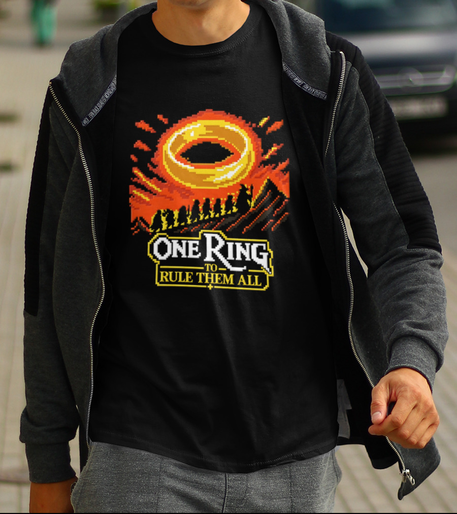 One Ring To Rule Them All Pixel Art Fantasy Adventure T-Shirt