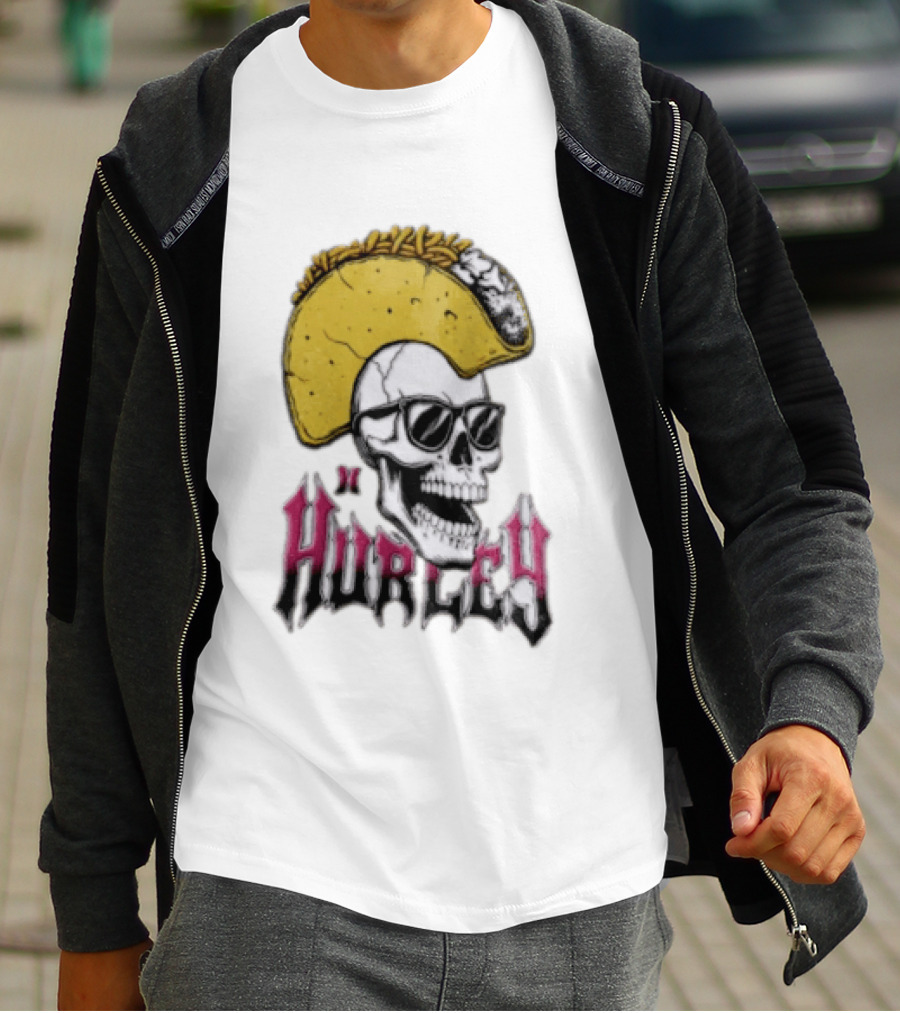 Hurley Skull Taco Mohawk Punk T-Shirt