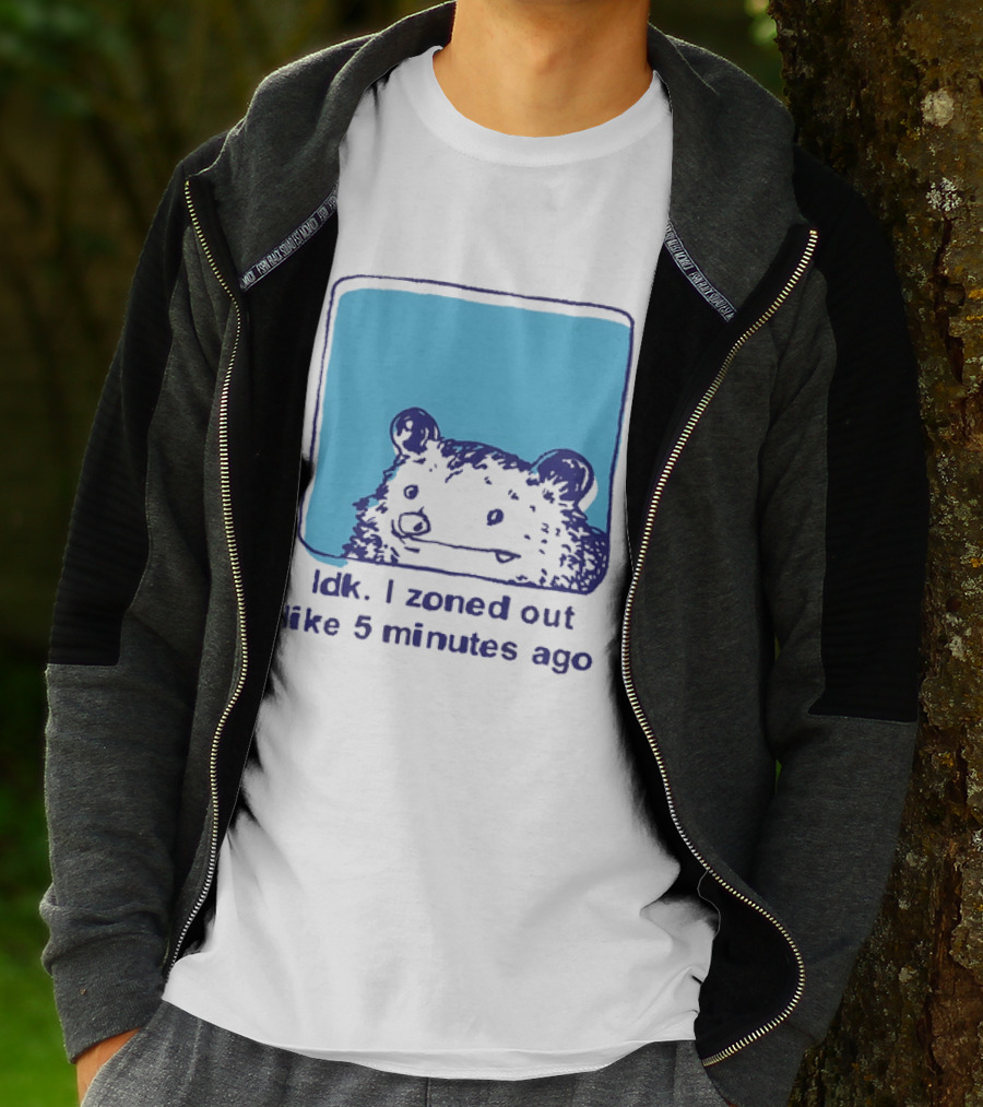 Opossum Idk I Zoned Out Like 5 Minutes Ago Funny Animal Humor T-Shirt