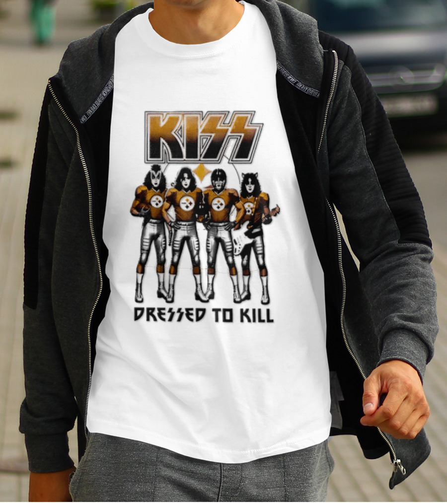 Pittsburgh Steelers KISS Dressed To Kill Football Fan Gear T-Shirt