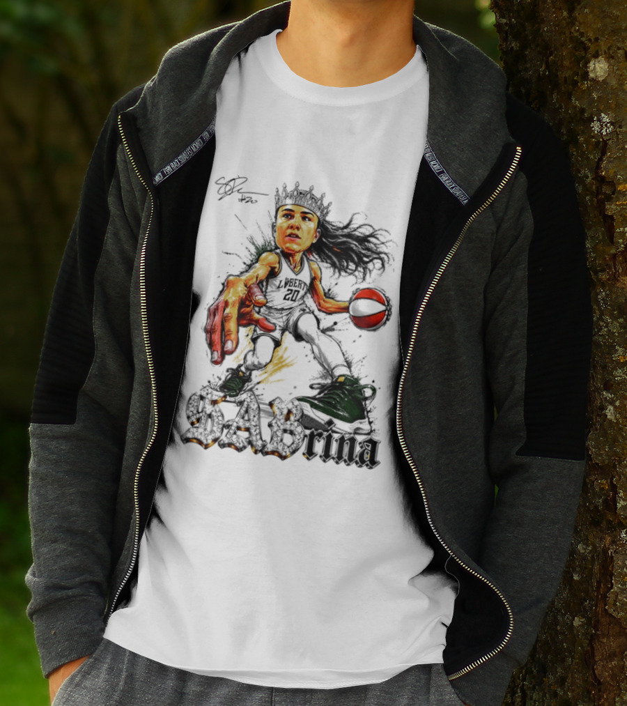 Sabrina 20 Liberty Basketball Player Art Slam Dunk T-Shirt