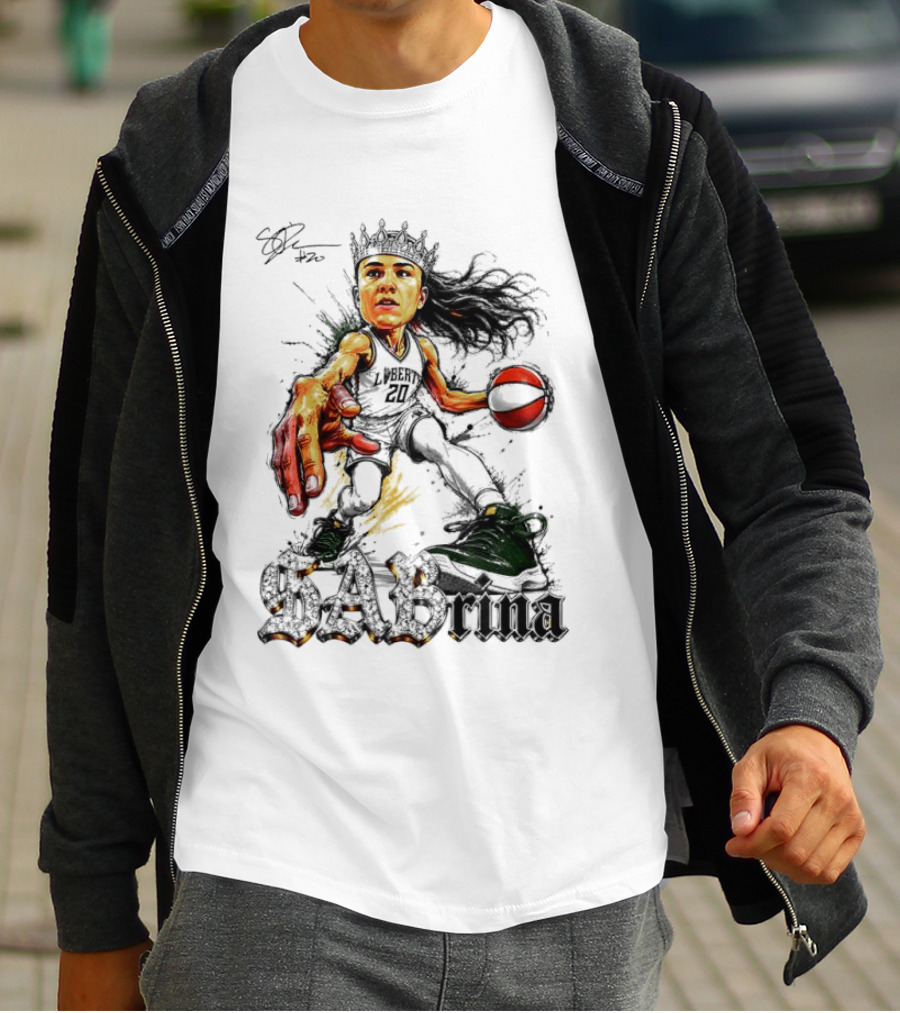 Sabrina 20 Liberty Basketball Player Art Slam Dunk T-Shirt