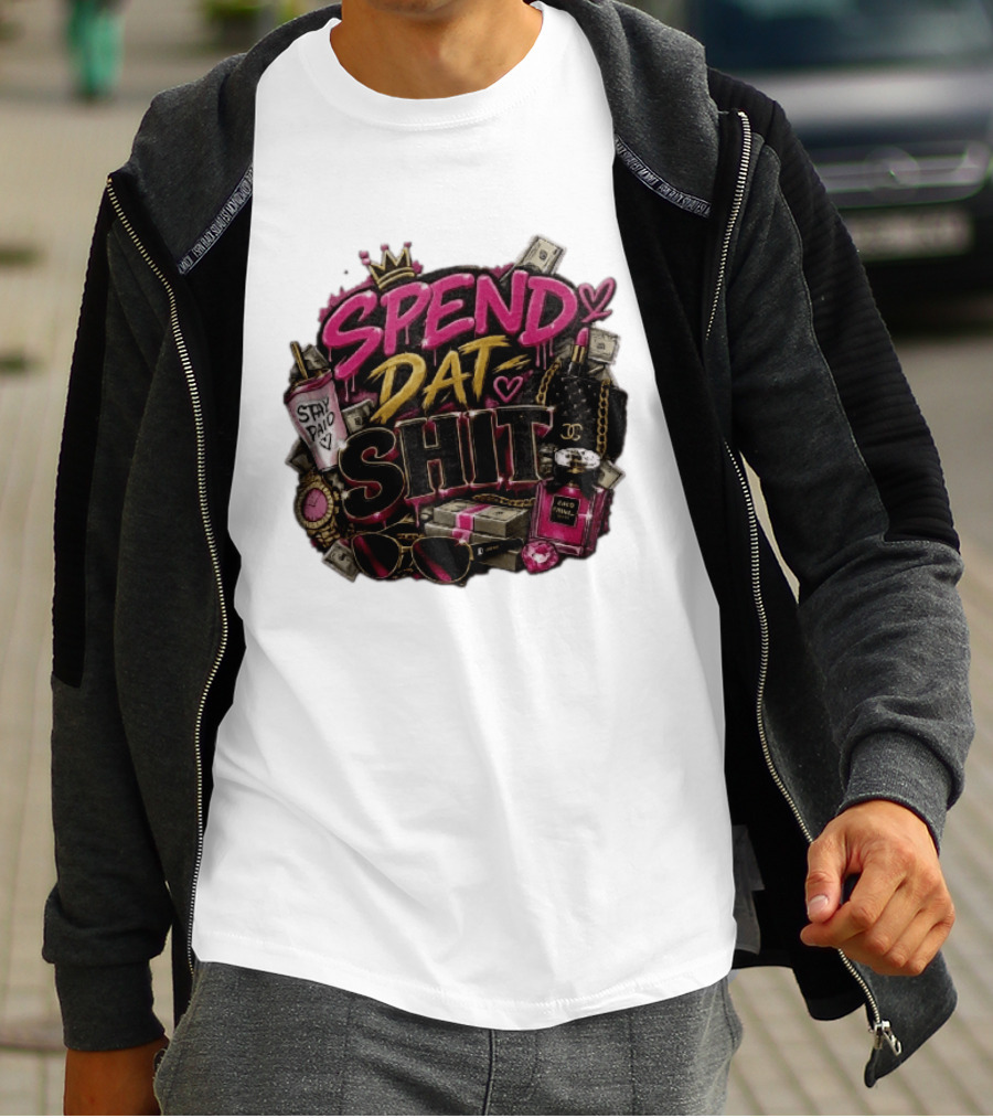 Spend Dat Shit Stay Paid Luxury Money Perfume Fashion Sunglasses T-Shirt