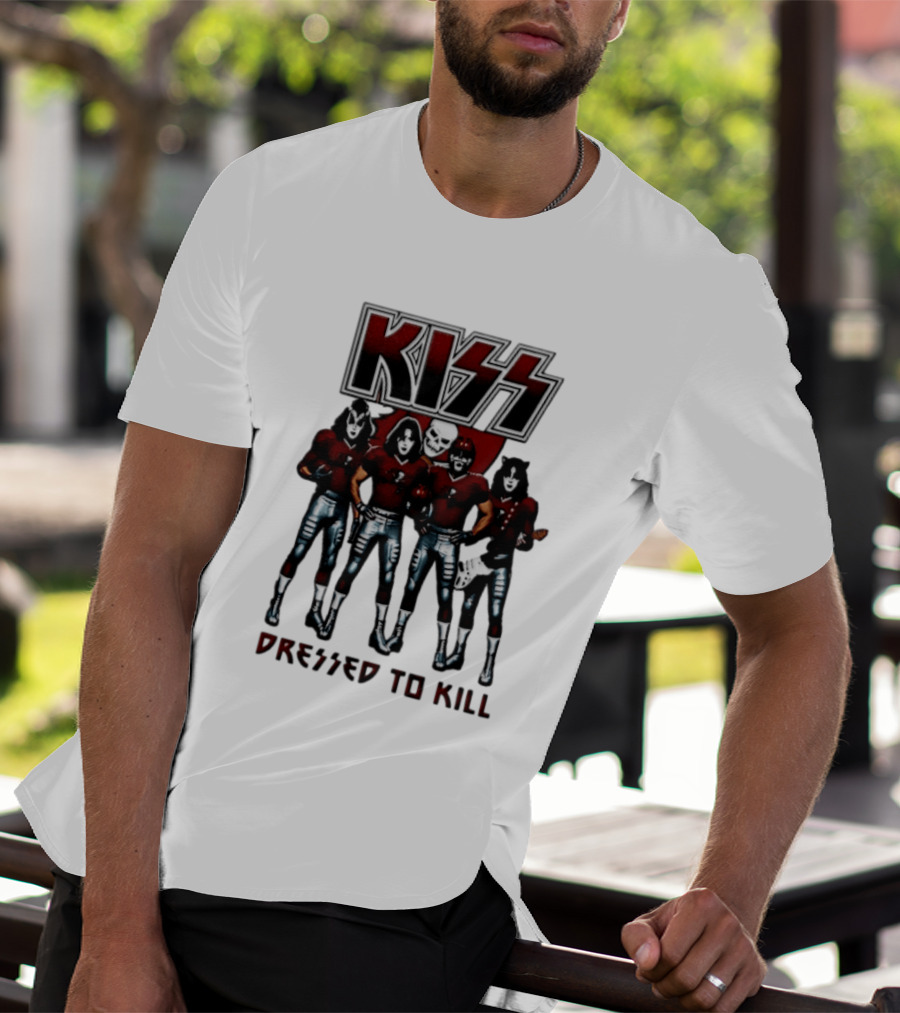 KISS Tampa Bay Buccaneers Dressed To Kill Football T-Shirt