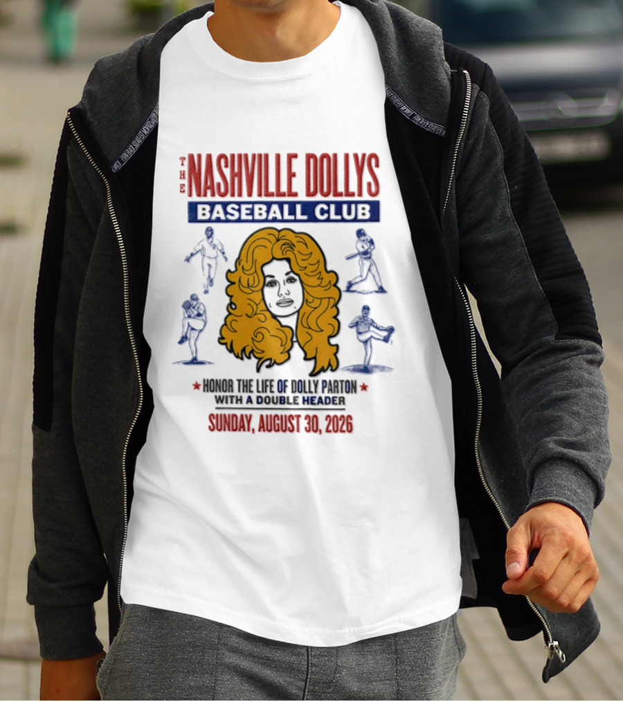 Nashville Dollys Baseball Club Honor The Life Of Dolly Parton August 30 2026 T-Shirt