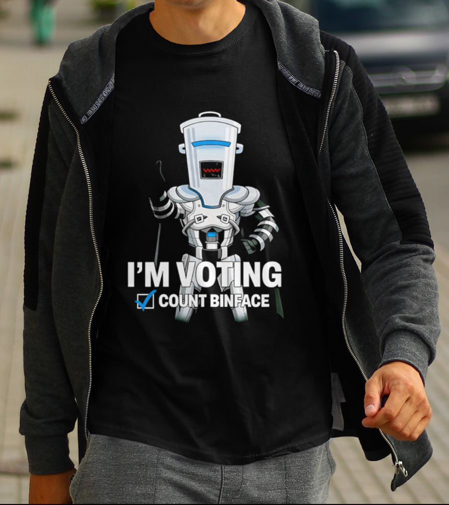 I'm Voting Count Binface Bin Farage Election Humor T-Shirt