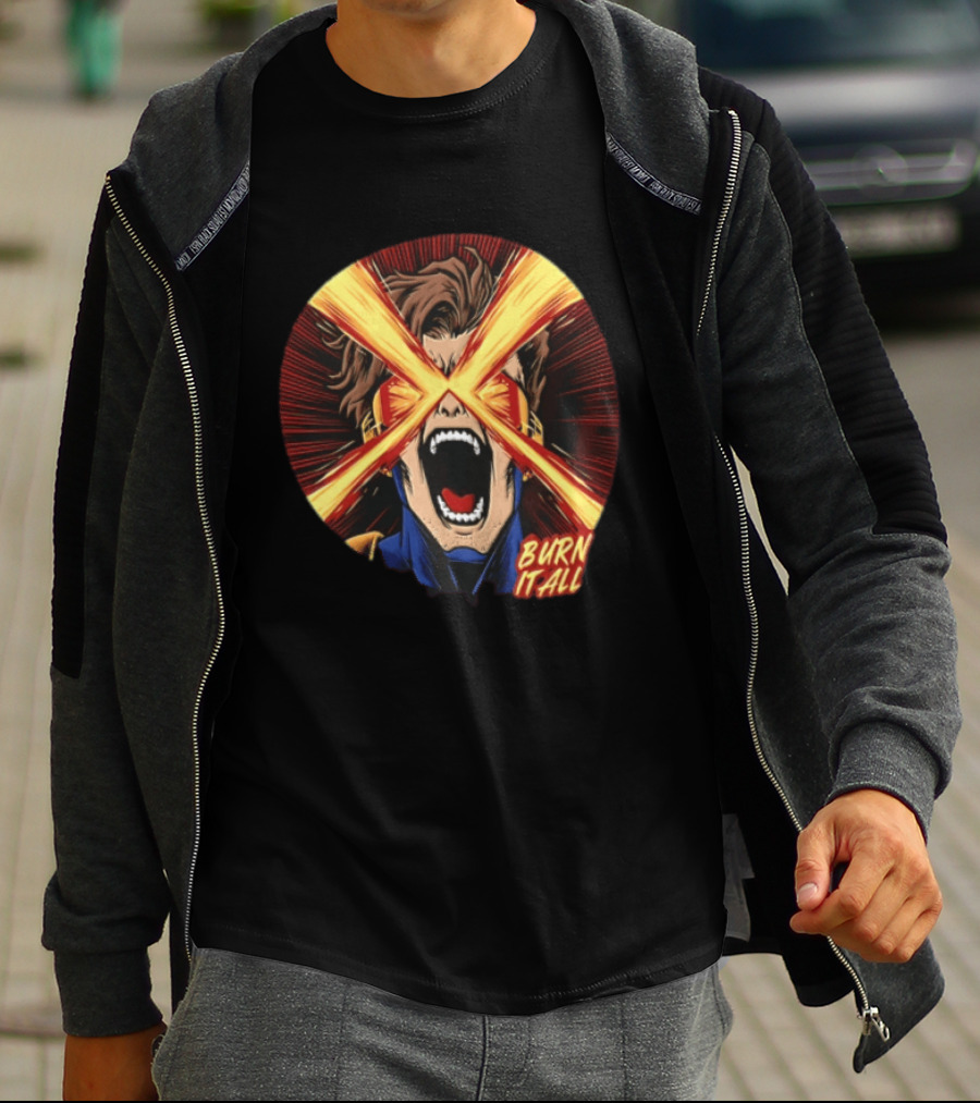 Burn It All Scream Visor Optic Beams T-Shirt