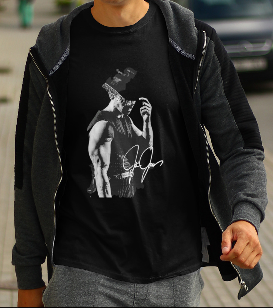 Joe Jonas Signature Black And White Cowboy Hat T-Shirt