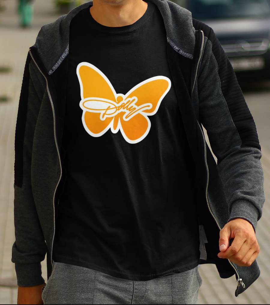 Tennessee Dolly Parton Butterfly Heritage Football T-Shirt