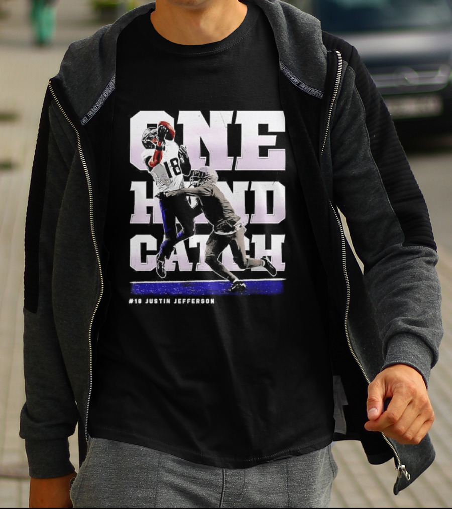 One Hand Catch Justin Jefferson Minnesota T-Shirt