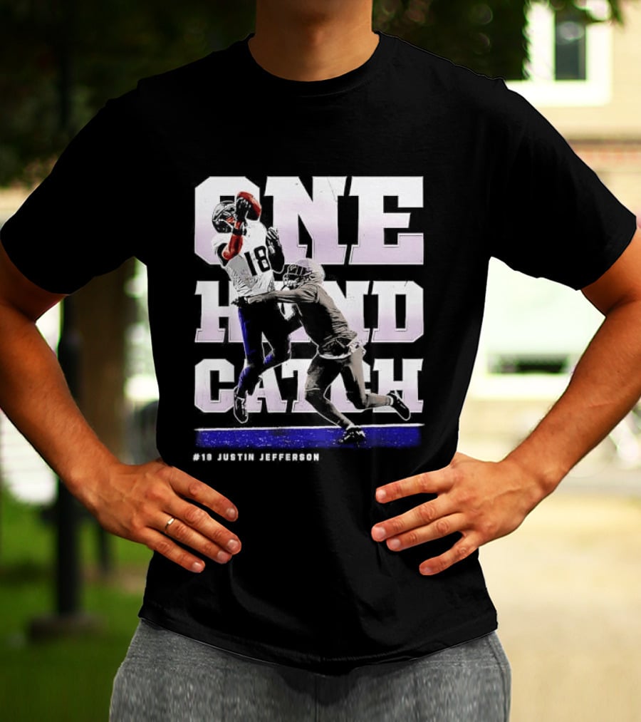 One Hand Catch Justin Jefferson Minnesota T-Shirt