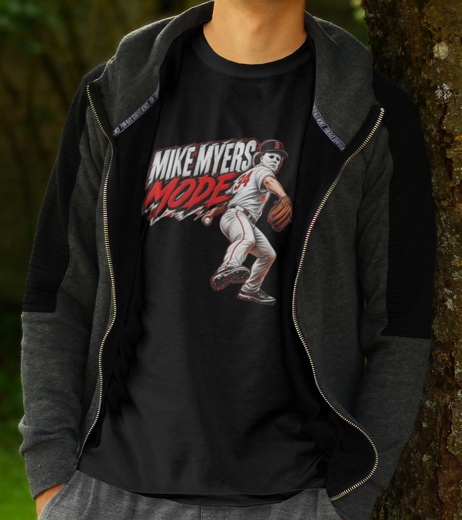 Mike Myers Mode Boston Red Sox Halloween Baseball 34 T-Shirt