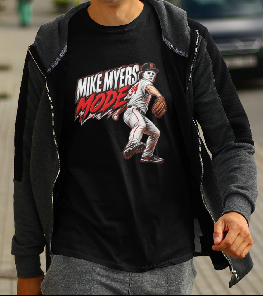 Mike Myers Mode Boston Red Sox Halloween Baseball 34 T-Shirt
