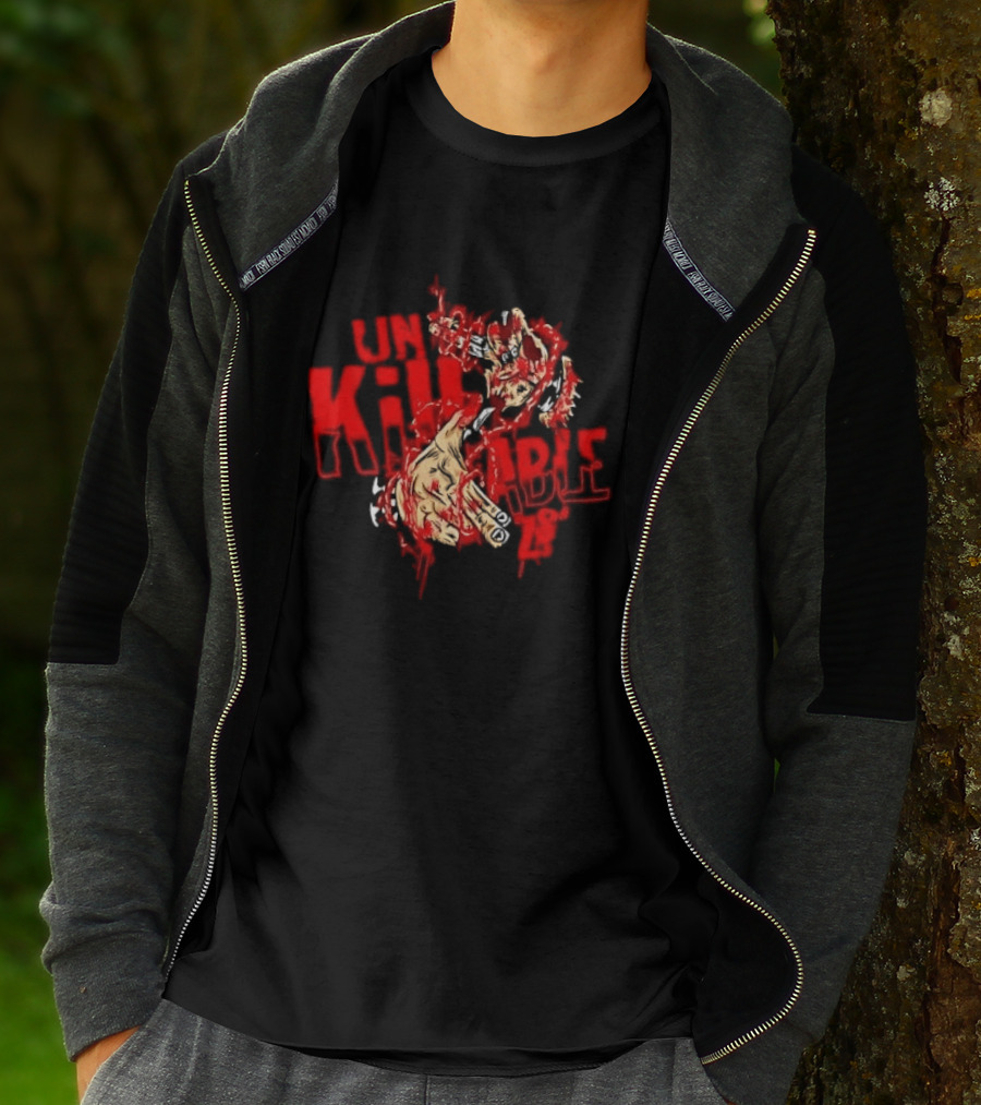 Unkillable Blood Hand Horror Design Men's Clothing T-Shirt