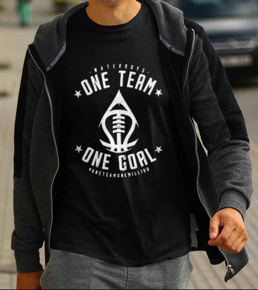 Waterboys One Team One Goal Distressed Water Drop Football T-Shirt