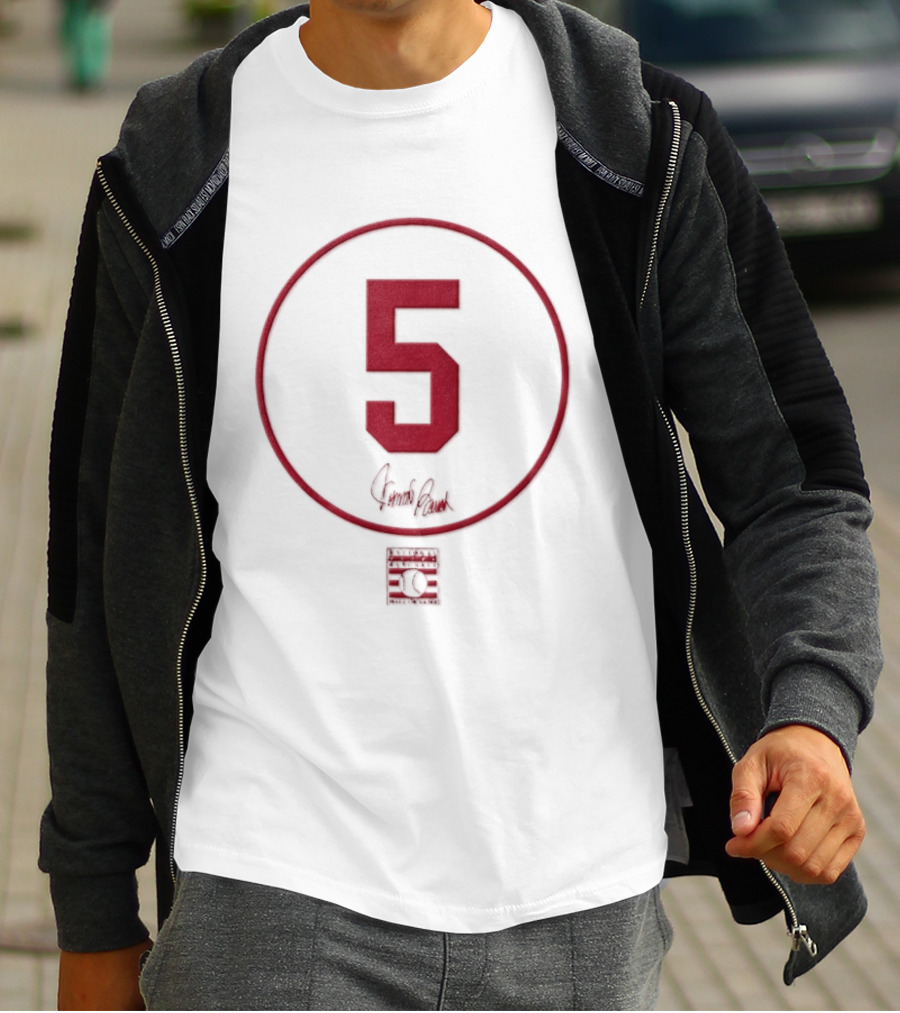 Johnny Bench 5 Cincinnati Reds MLB Signature Number T-Shirt