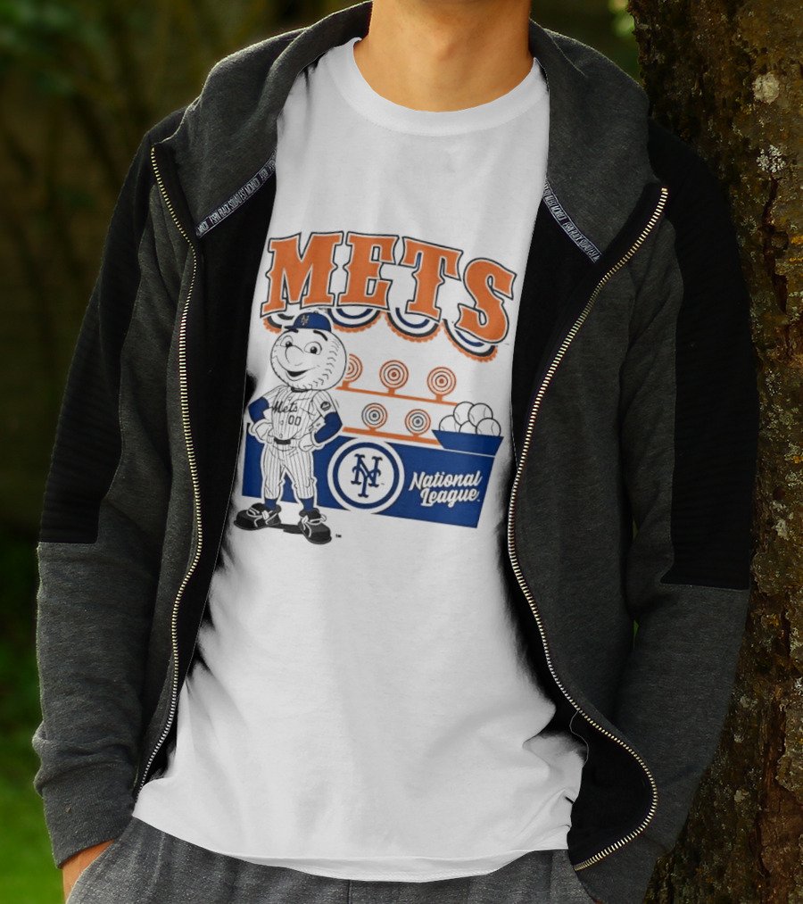 Mitchell & Ness Nostalgia Mets National League Mr. Met Baseball Batting Practice T-Shirt