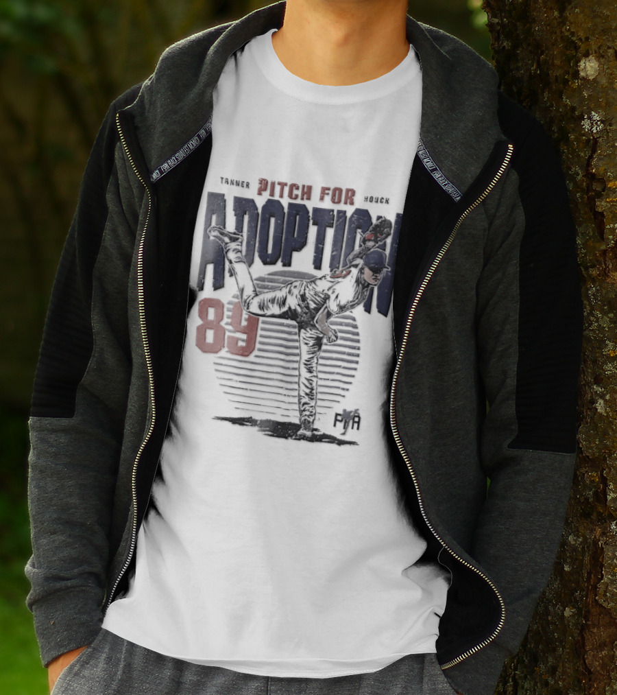 Tanner Houck Baseball Pitcher Adoption 89 Sunburst Stripes Distressed T-Shirt