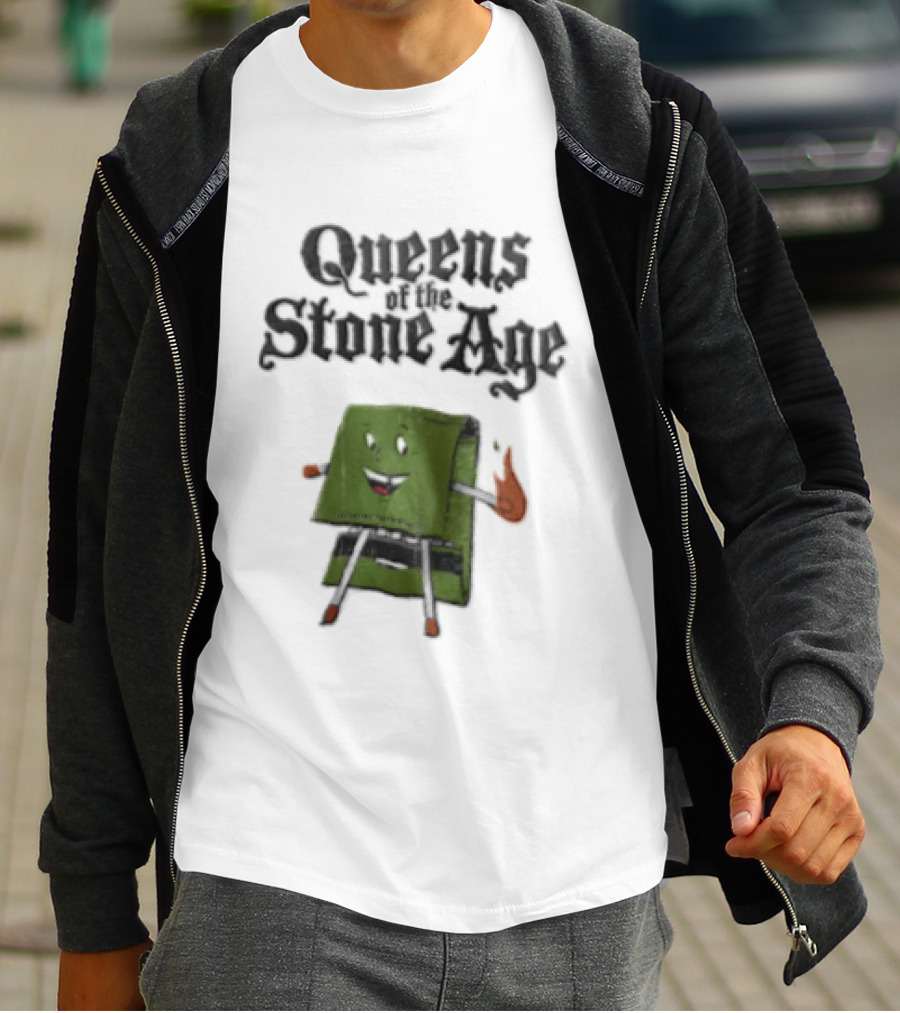 Queens Of The Stone Age Cartoon Matchbook Flame T-Shirt