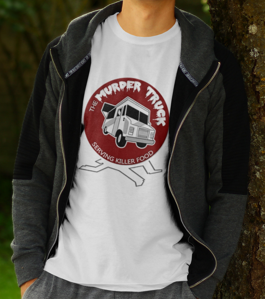 The Murder Truck Serving Killer Food Red Circle T-Shirt