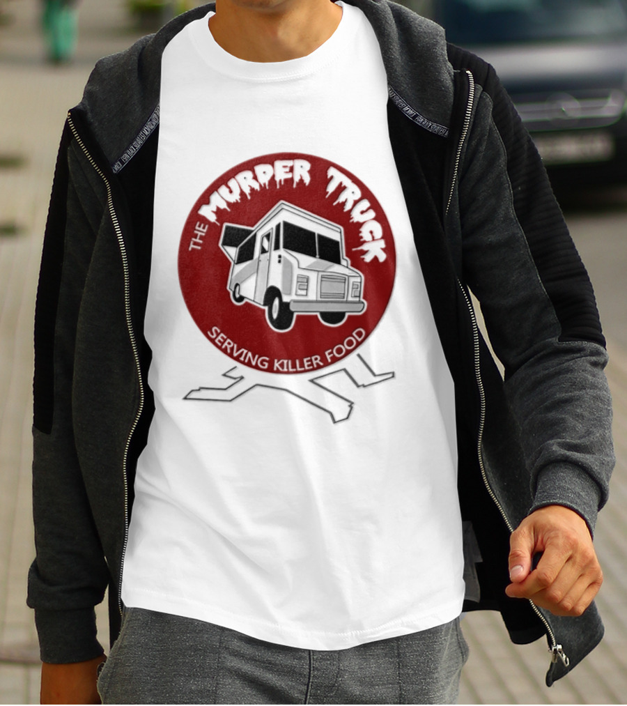 The Murder Truck Serving Killer Food Red Circle T-Shirt