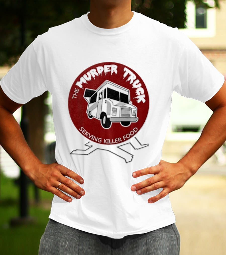 The Murder Truck Serving Killer Food Red Circle T-Shirt