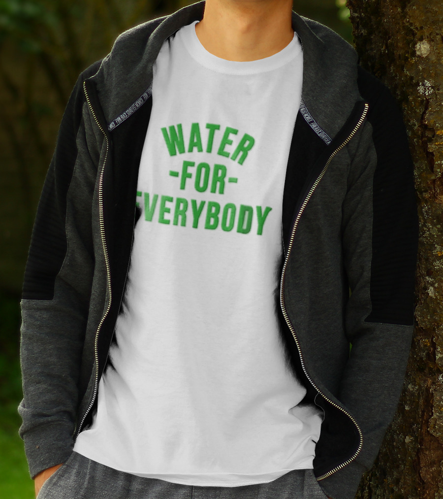 Water For Everybody Bright Green Arched Layout T-Shirt