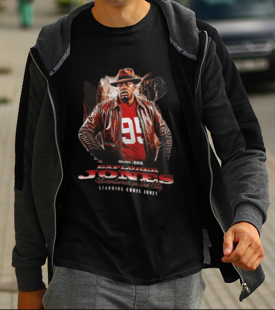Explorer Jones Adventures In The City Starring Chris Jones 95 NFLPA 500 Level T-Shirt